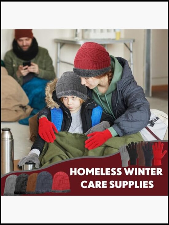 40 Pcs Winter Beanie & Glove Sets Fleece Lined Unisex Warm Hat Gloves Bulk main image 6